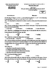 Đề khảo sát chất lượng môn Vật lý 12 - Mã đề 067 - Năm học 2016-2017 - Sở GD & ĐT Hải Phòng